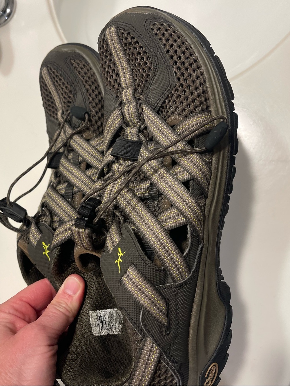 Chaco Men's Olive Green and Tan Sport Sandals Boat Shoes
